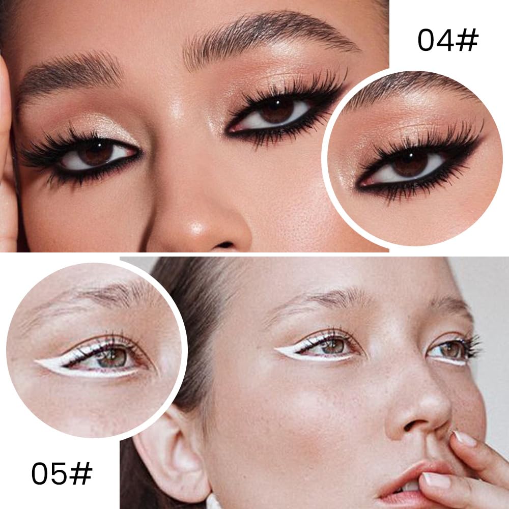 Kaely white pencil tip close-up showing opaque formula for highlights and accents