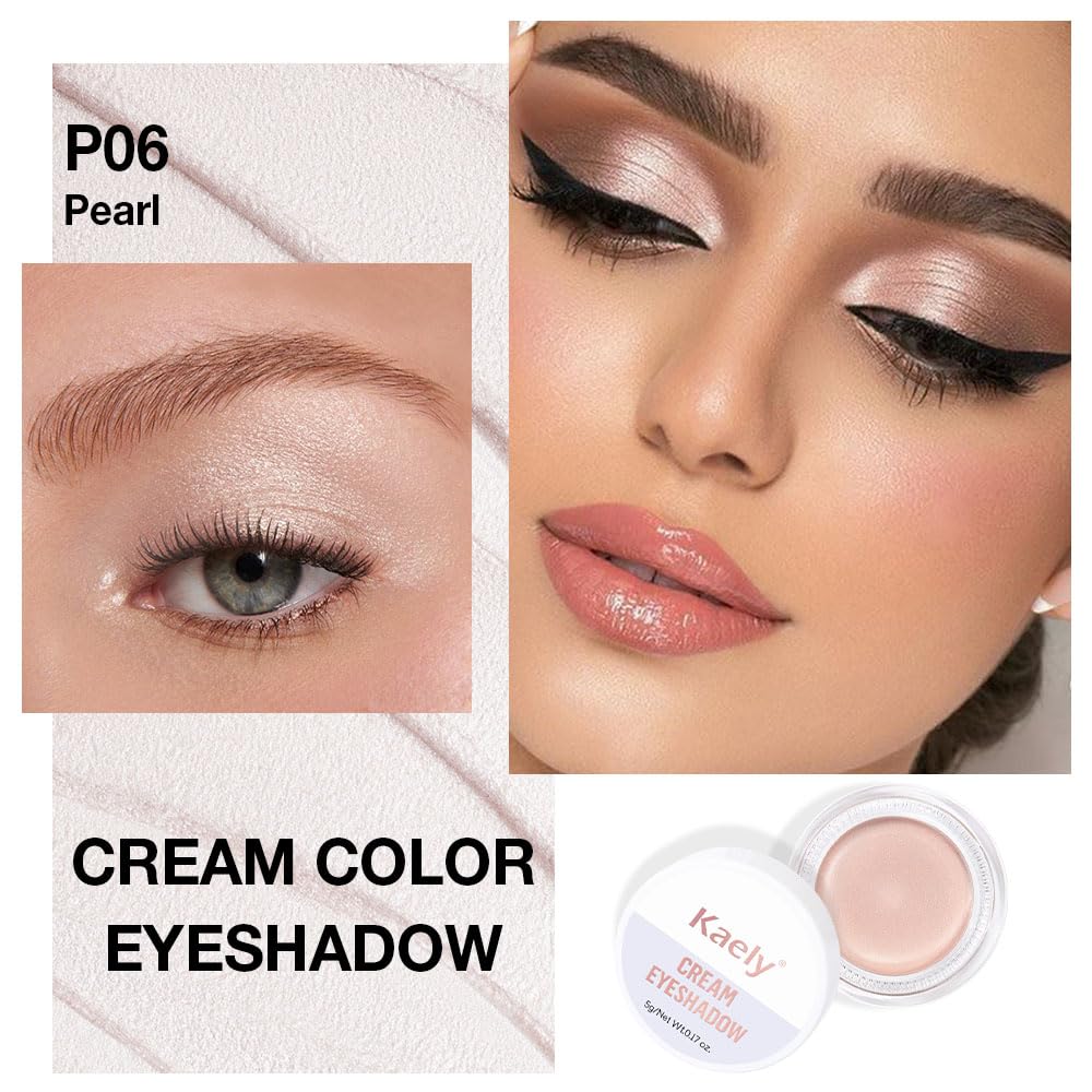 Kaely cream eyeshadow texture close-up highlights smooth blendability