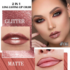 Kaely close-up of the liner and lipstick tips highlighting precise application benefit
