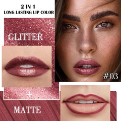 Kaely close-up of dual-ended liner and liquid lipstick tips offering accurate outlining and filling