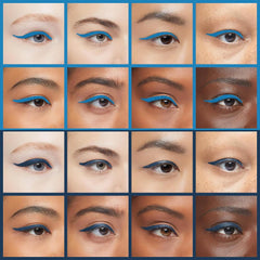 Kaely applied cat-eye wing on model demonstrating long-wear definition and bold color