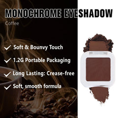Kaely eye swatch on arm demonstrating rich Coffee Matte payoff and buildability