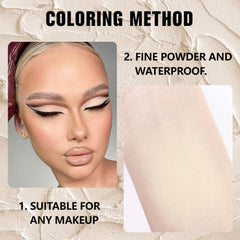 Kaely eyeshadow on model illustrating natural matte effect that softens mature eyelids