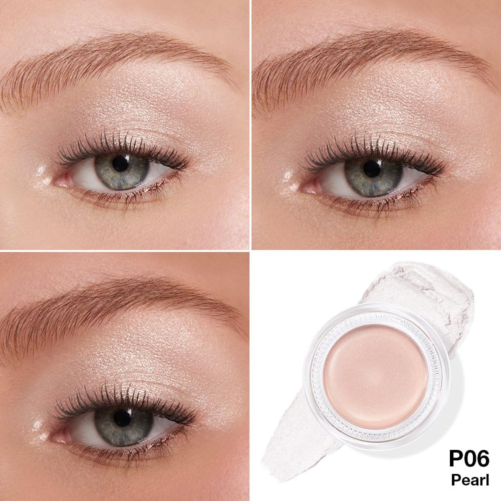 Kaely pot open with swatch demonstrates pearl translucence benefit