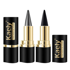 Kaely front packaging showing black and gray pencils and benefits of duo shades