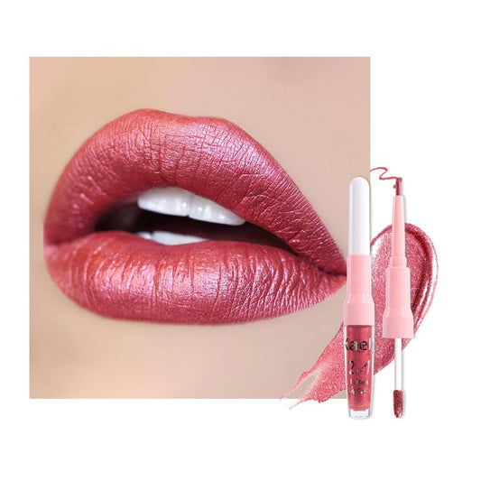 Kaely front packaging showing mauve red shade and benefits