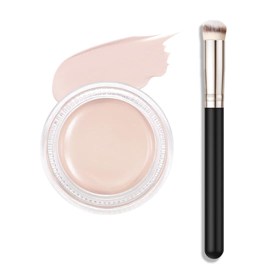 Kaely front pot set showing seven shades and brush, versatile coverage benefit