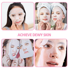 Teen applying Kaely sheet mask demonstrating simple at-home spa use and soothing effect