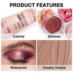 Kaely applied on eyelid close-up showing matte finish and crease-resistant wear