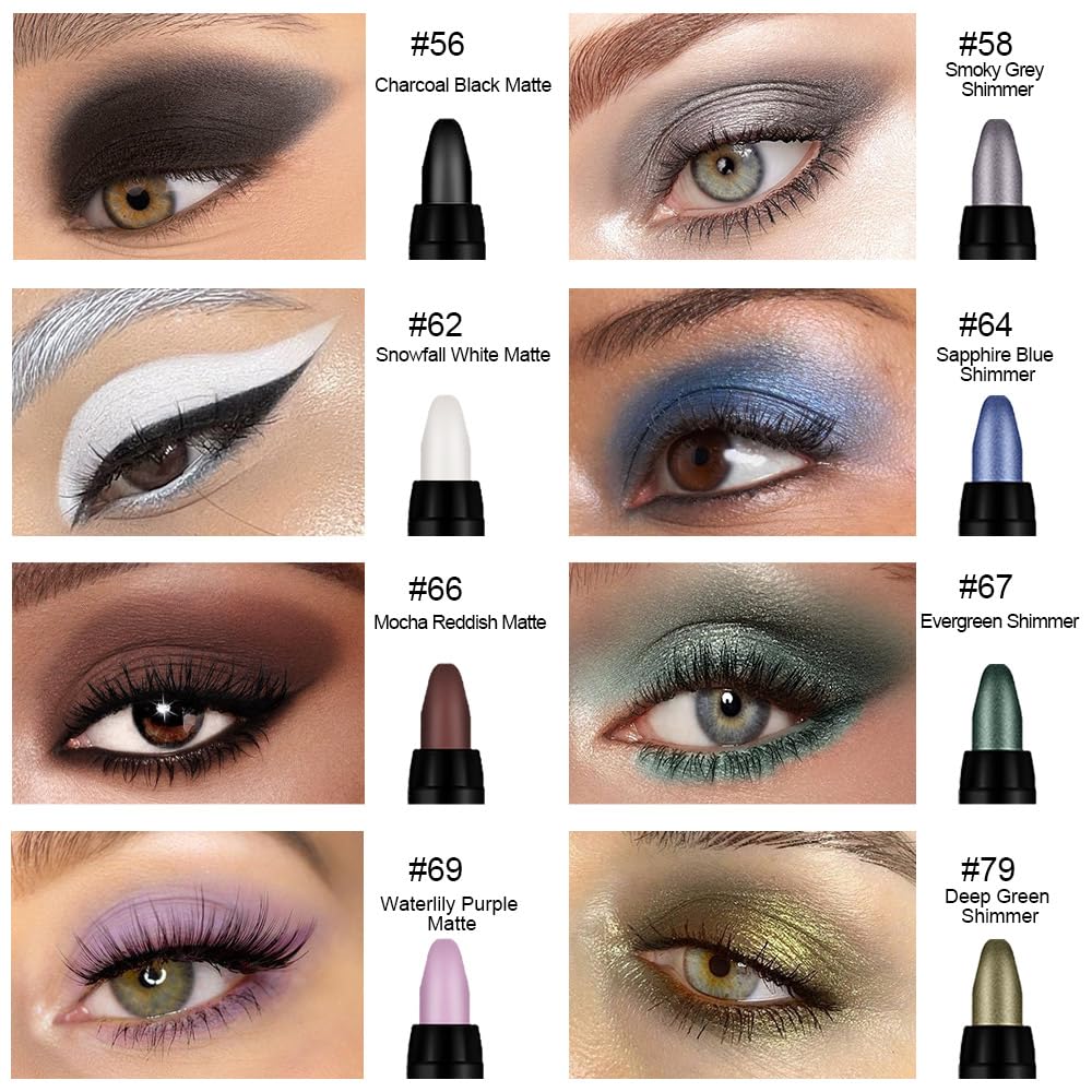Kaely open caps display shades array useful for choosing coordinating eye looks