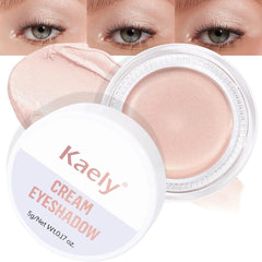 Kaely cream eyeshadow pot front view shows compact design and brand