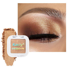 Kaely single pan front view showing golden shimmer and compact portability benefit