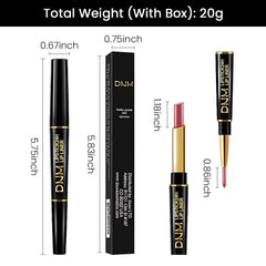 Kaely size scale beside hand showing compact, travel-friendly lip kit convenience
