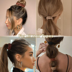 Kafteri premium box open with four silk scrunchies visible — tidy presentation for gifting