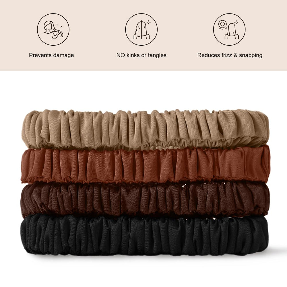 Kafteri close-up of mulberry silk texture in brown series — smooth low-friction finish