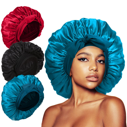 Kafteri front view of three black bonnets showing full-pack benefit