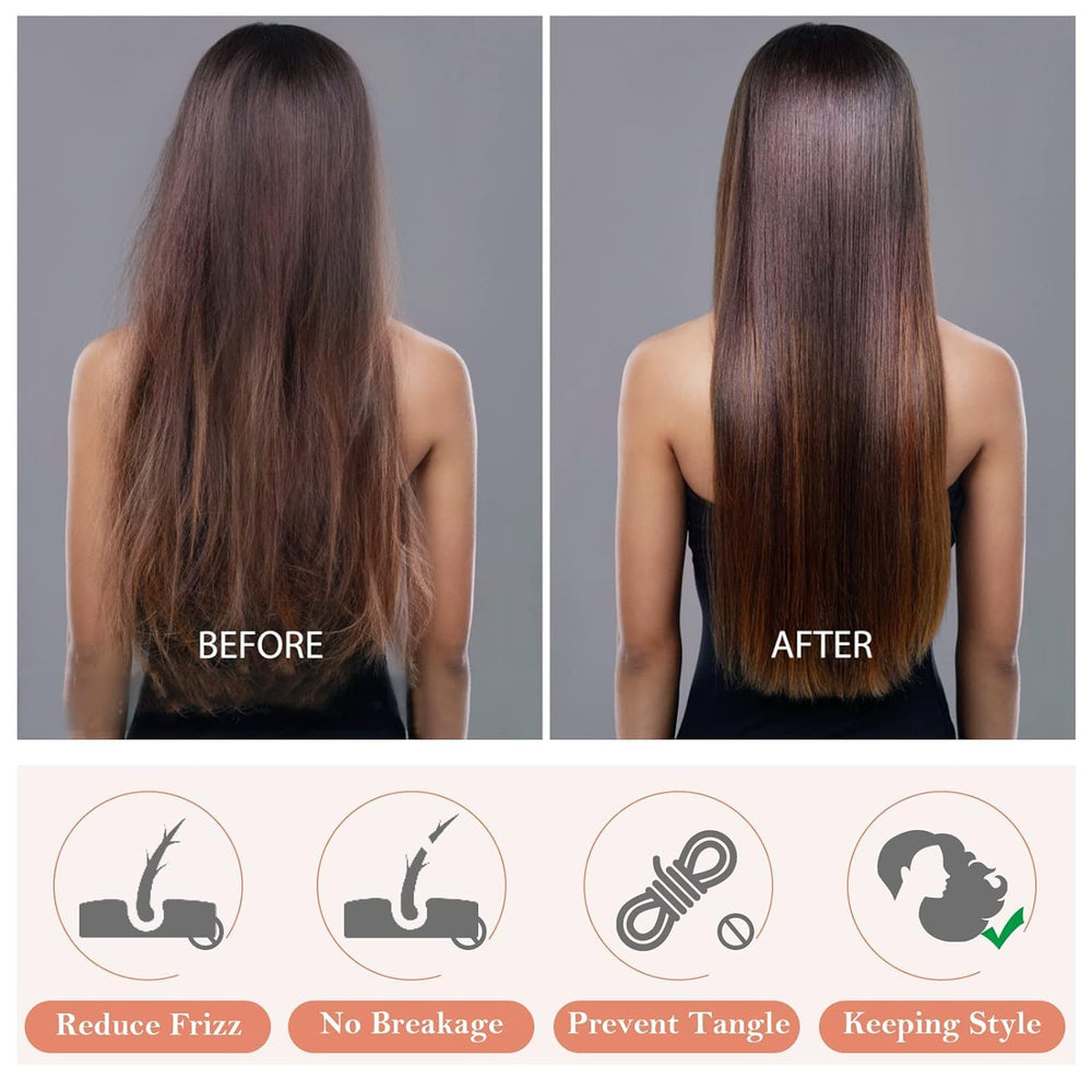 Kafteri worn by model with braids demonstrating overnight protection and reduced frizz