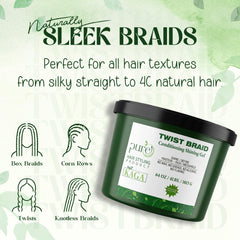 KAGA finished braided style showing long-lasting hold and polished shine