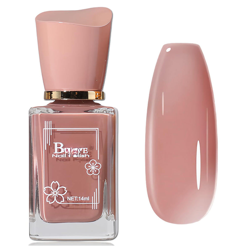 KAHSOSE bottle front view showing nude pink shade and compact 14ML size