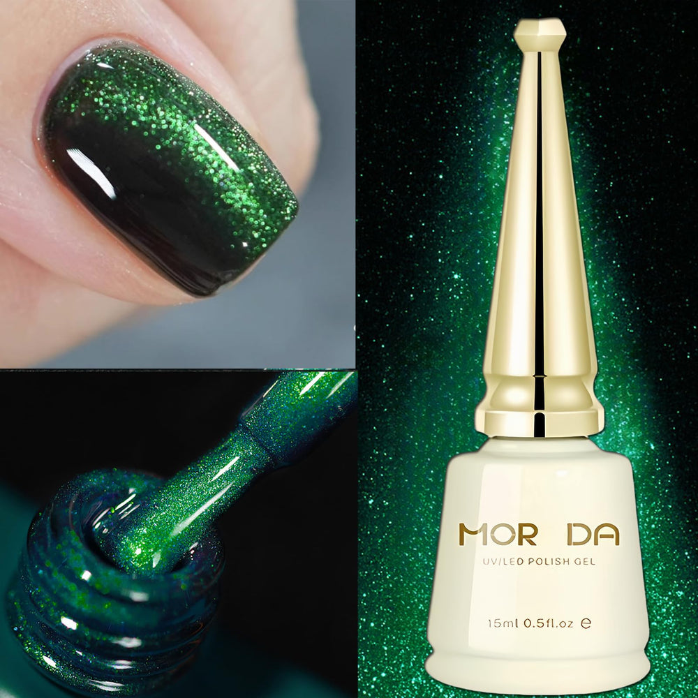 KAHSOSE magnet held over wet polish forming cat-eye stripe effect