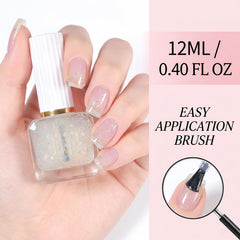 KAHSOSE solo sheer gloss nails showing natural glossy enhancement