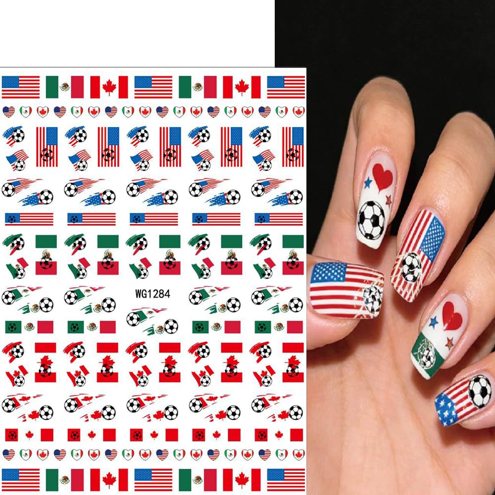KAICCOSO layout of different soccer designs for creative manicure options