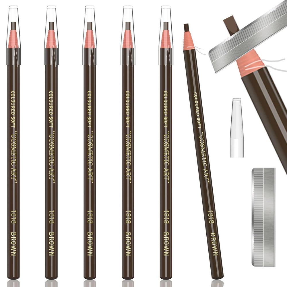 KAIQIKAIXI front packaging showing six dark brown pencils, tidy gift-ready kit