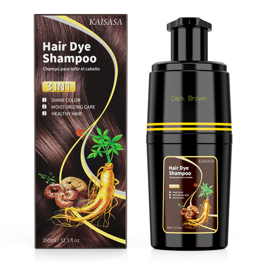 KAISASA front packaging showing dark brown bottle and benefit of quick grey coverage