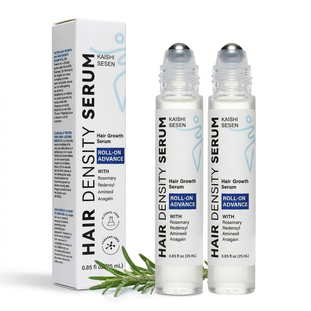 KAISHISESEN front packaging showing roll-on bottles and benefits