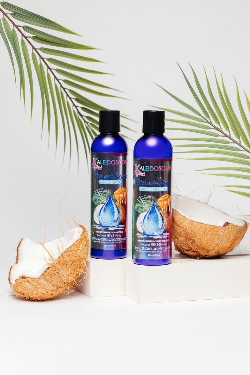 Kaleidoscope Hair Products creamy shampoo texture close-up showing rich lather and moisturizing feel