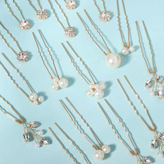 KALOLIA 18 pins laid out on white background showing variety and styling possibilities