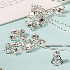 KALOLIA hairpin placed in bridal updo demonstrating secure hold