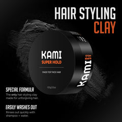 Close-up of hair with Kami matte finish showing natural, non-greasy texture