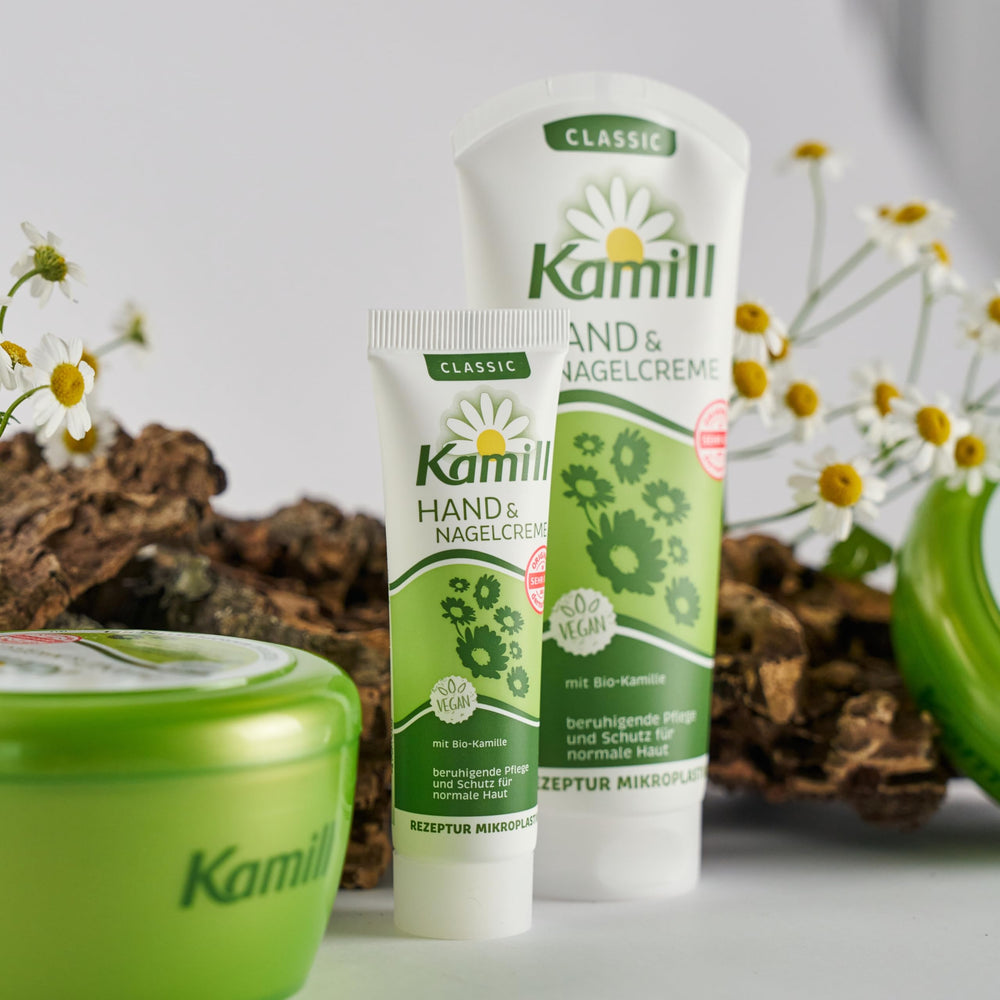 kamill hands application lifestyle image showing quick non-greasy moisturization