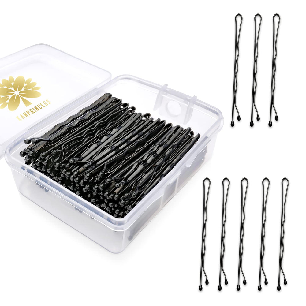 KANPRINCESS clear box of 100 pins showing organized storage and quick access