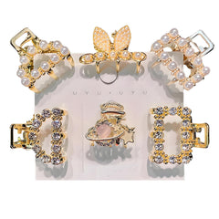 KANXINR front view of six pearl clips showing elegant styling benefit