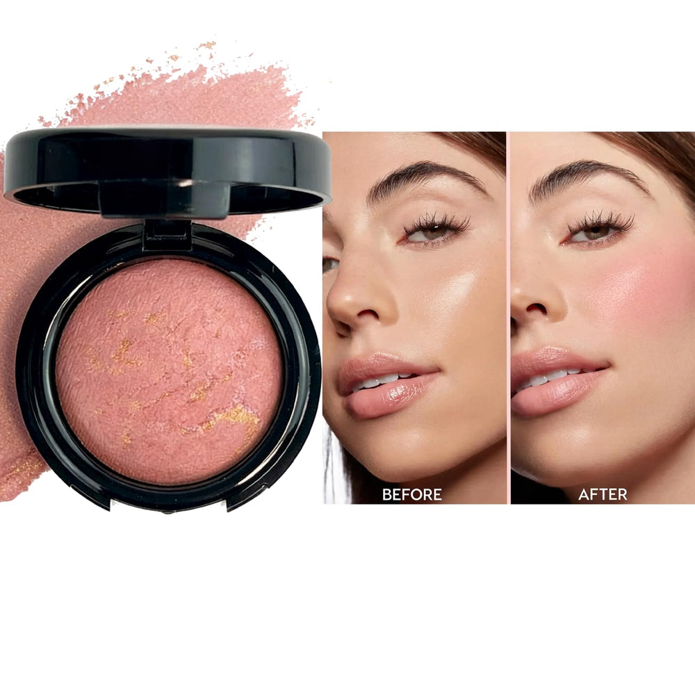 K'APEINE brush swipe swatch showing buildable pink color payoff and shimmer