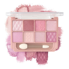 K'APEINE palette front view showing eight shimmer shades and case for easy selection