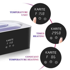 Karite control panel showing timer and temperature dials for precise settings