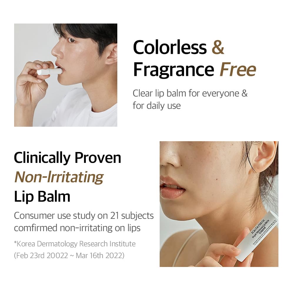 Karl&Häns lip balm in hand to show compact travel-friendly size
