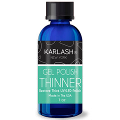 Karlash dropper close-up dispensing thinner, demonstrating controlled dosing to revive polish consistency