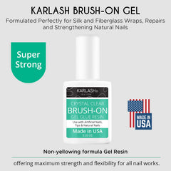 Karlash brush-on glue securing press-on nail in use showing strong long-lasting adhesion