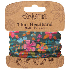 Karma Bee front view of thin headband showing pattern and fit benefit