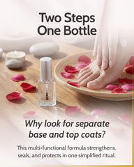 karma organic in-use manicure on nails showing fast-dry glossy look