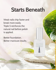 karma organic application on natural nails showing easy, lightweight coverage