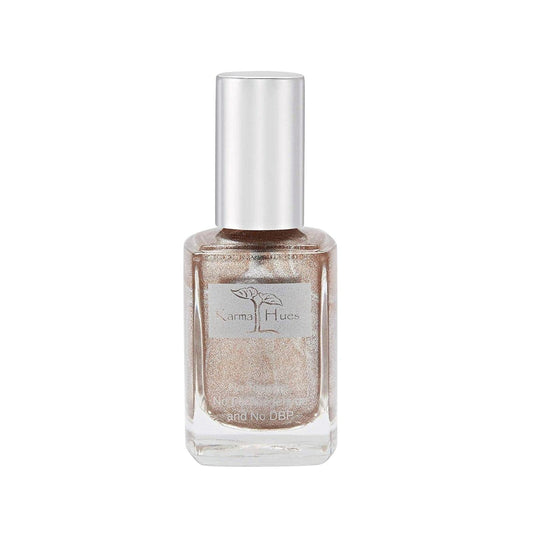Karma Organic front bottle showing Champagne Toast shade and eco packaging benefit