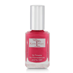 karma organic front bottle shows glossy berry shade and recyclable packaging benefit