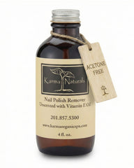 karma organic front bottle showing unscented remover, gentle formula benefit