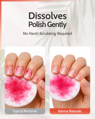 karma organic glossy nails after image displays hydrated, healthy-looking nails