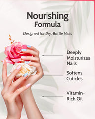 Karma Organic in use removing polish gently protecting nails and cuticles